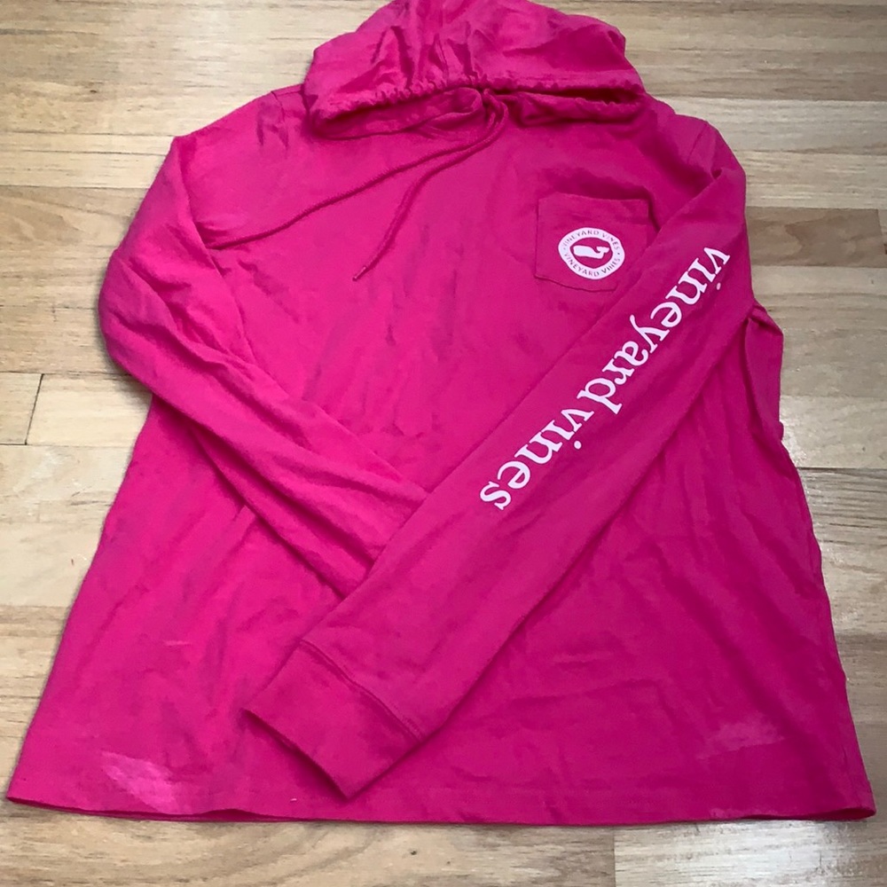 Vineyard Vines hot pink long sleeve with hood